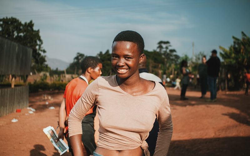 A community volunteer at a programme site